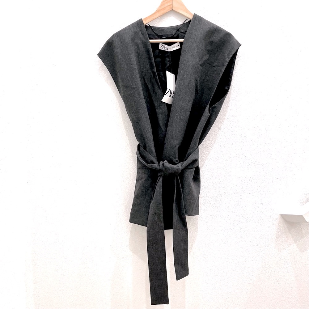 Zara Waistcoat Vest with Belt - Picture 9 of 15
